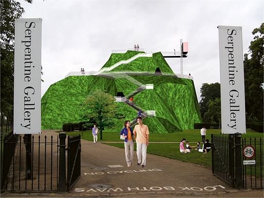 Serpentine Gallery Pavilion 2004 © MVRDV, via vogue.it