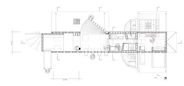 'Swiss Army House' by Billy Chiriboga. Plan. Site: Moorea, French Polynesia