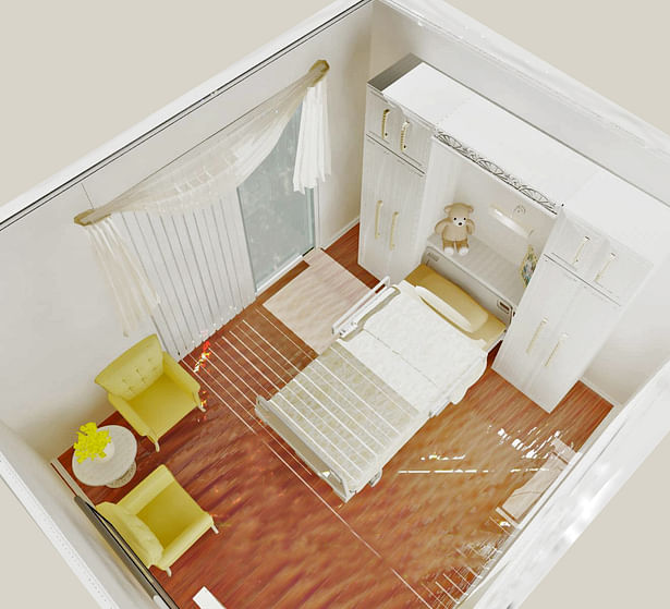 3D Render Bedroom 