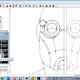 Screenshot of Tsai drawing using the 'Eye Gaze' computer interface. Image courtesy of Francis Tsai.