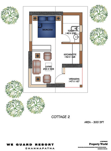 V Guard - 300 Sq Ft Cabin Layout