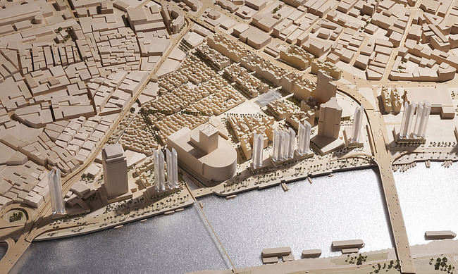 A model of the project. Credit- Foster + Partners