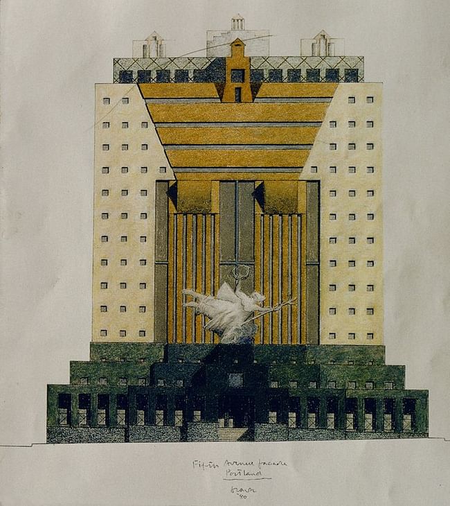 Portland Municipal Services Building (drawing) courtesy of Michael Graves & Associates