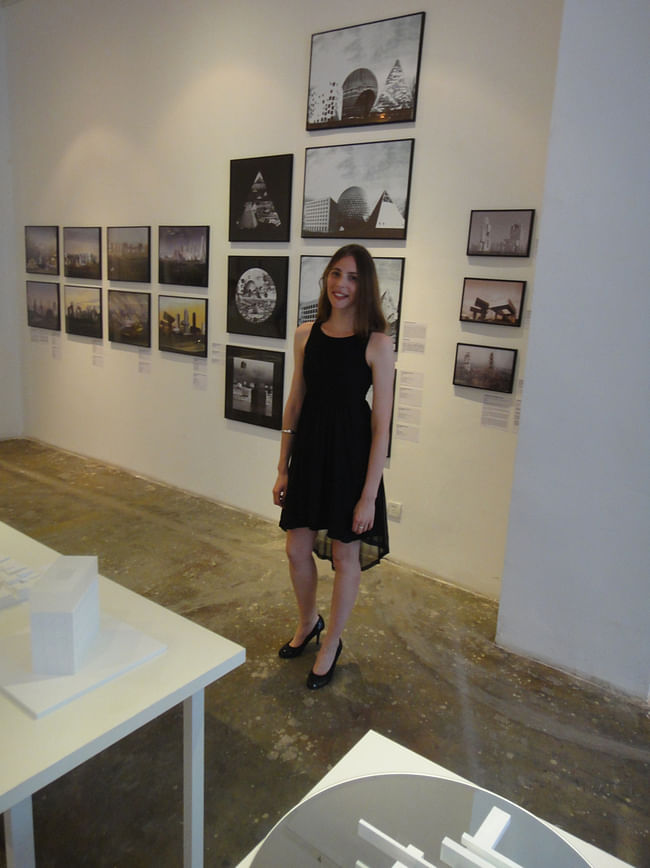 Nathalie Frankowski at the exhibition opening