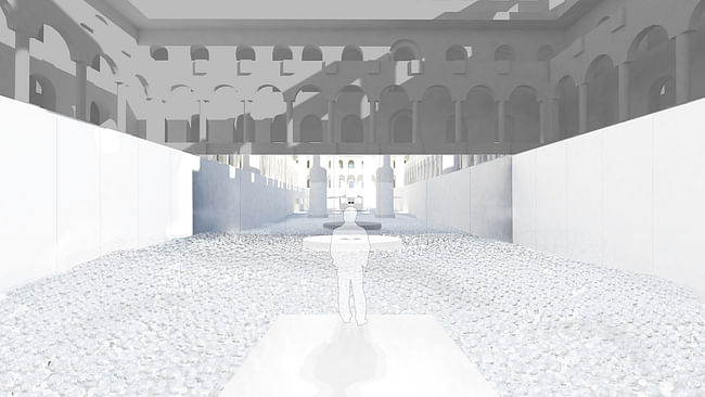 Snarkitecture brings the BEACH indoors at the National Building Museum this summer. Courtesy of Snarkitecture.