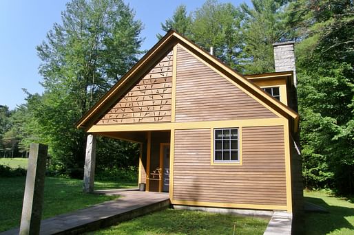 MacDowell’s Calderwood Studio was completed in early 2000. The high-ceilinged workspace makes efficient use of natural light. Photo by Hannah Fitch.