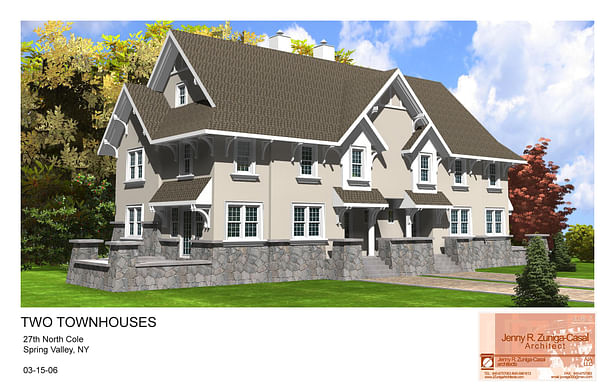 North Cole, Spring Valley, NY-Two Townhouses- Architect