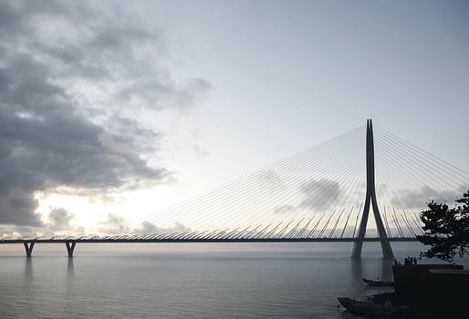 Danjiang Bridge by Zaha Hadid Architects, render by MIR.