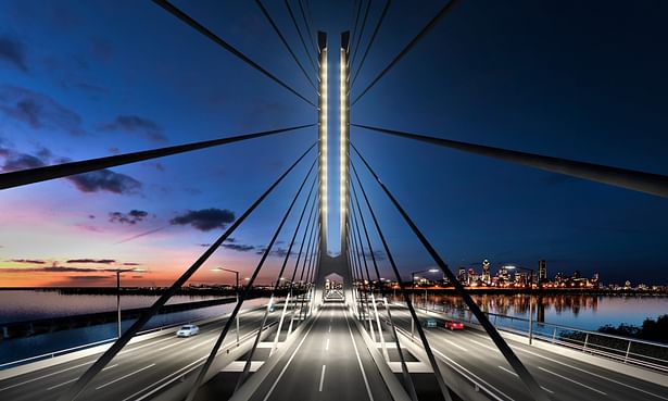 Champlain Bridge - Front view