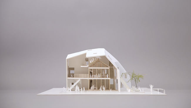 Clover House, section model. Image courtesy of MAD.