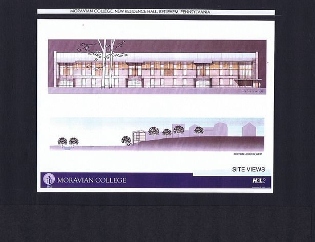 Elevation and Section through Site