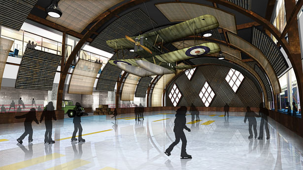 Iceskating Option 1 | Modeled in Sketchup, Rendered in Photoshop