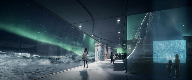 Rendering, Arctic Hub, winter (Image: David Garcia Studio and Henning Larsen Architects)