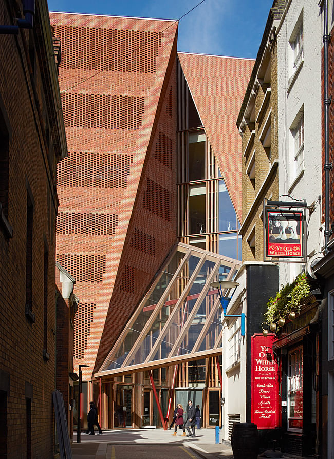 Saw Swee Hock Student Centre - London, UK by O’Donnell and Tuomey. Shortlisted for the RIBA Stirling Prize in 2014. Photo credit: Alex Bland