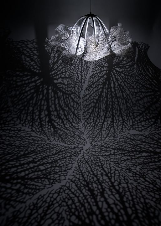 Nervous System, Floraform Chandelier, 2017. 3-D-printed nylon. Manufactured by Shapeways, New York City. Denver Art Museum: Funds from the Architecture and Design Collectors’ Council. © Nervous System, inc. Image courtesy of Nervous System.