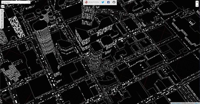 Screenshot of 3D map of Los Angeles