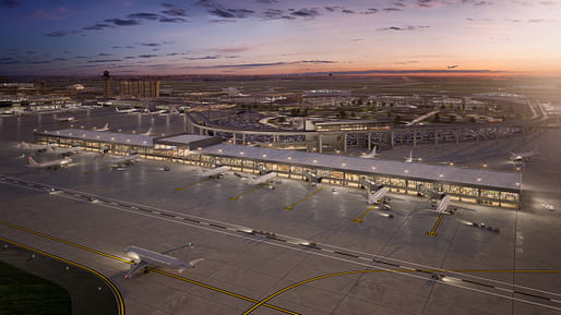 Rendering of the new Terminal F at Dallas Fort Worth International Airport (DFW). Image courtesy Dallas Fort Worth International Airport