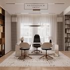 Fusing Luxury with Productivity: Antonovich Group's Modern Home Office Mastery
