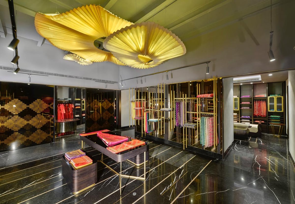 Luxury ethnic wear consultation area demo