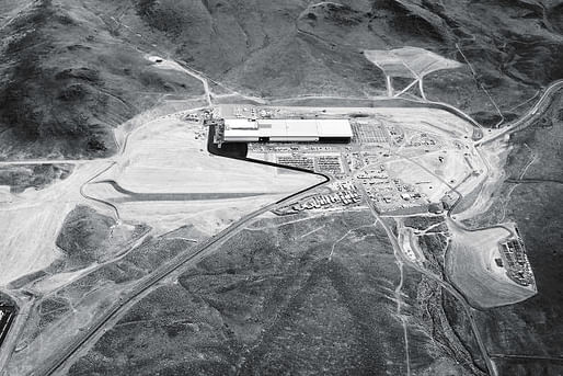 Once completed, Tesla's Gigafactory in the Nevada desert will be the second-largest building in the world by volume. (Image via fastcompany.com)
