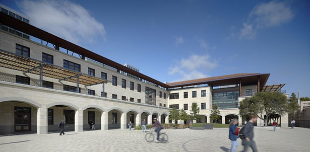 Exterior view of arcade from the Quad