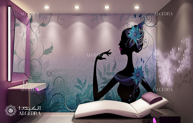 Ladies beauty salon design concept 