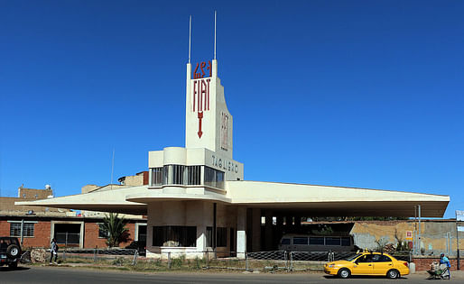 Fiat Tagliero Building in Asmara, Eritrea, by Futurist architect Giuseppe Pettazzi. 