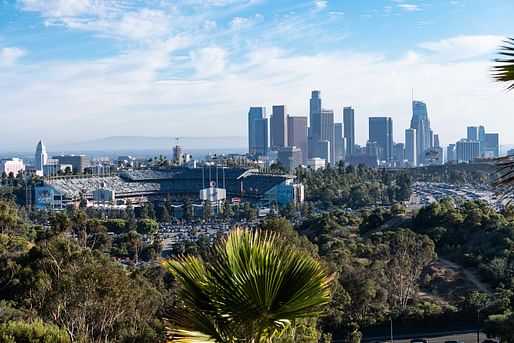 Dodger Stadium outside of downtown Los Angeles is one of several stadiums that have been turned into mass vaccine distribution sites. Photo: Manfred Guttenberger/Pixabay.