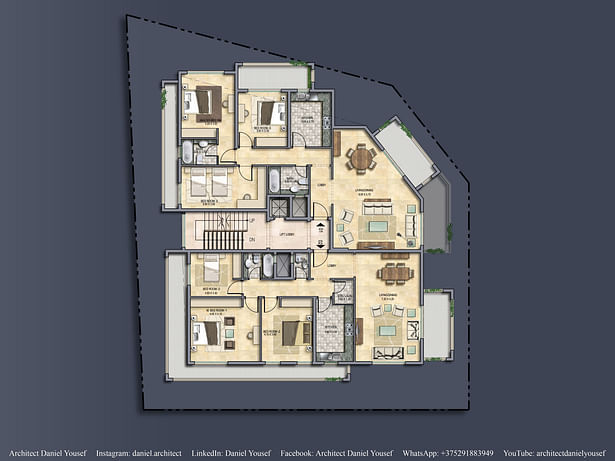 Typical residential floor plan