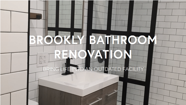 A unified them of contrasting colors and textures with an update of bathroom features. 