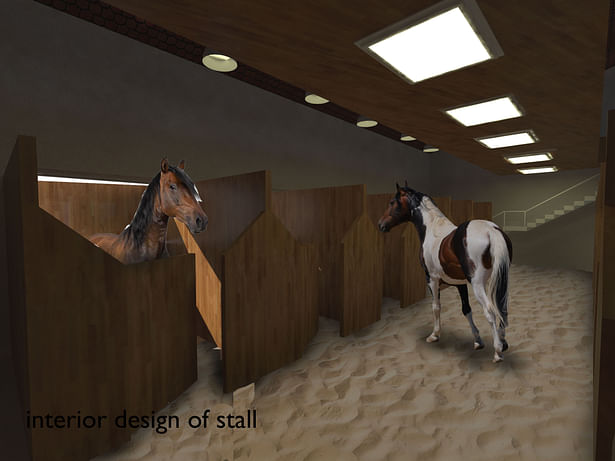 The interior design of fixed stalls