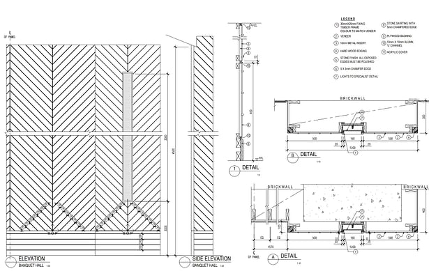 Detailed Drawing, Lift lobby