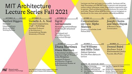 Lecture poster courtesy of MIT Architecture