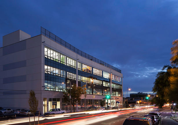 BxC occupies the upper two floors of the new construction on Webster Avenue. 