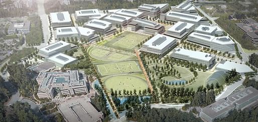 Rendering of the proposed Microsoft corporate campus expansion. Image courtesy of Microsoft. 