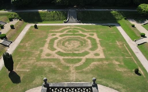 The scorched lawns at Gawthorpe Hall, Lancashire, have revealed the outlines of the 19th-century Victorian garden which was removed in 1946.