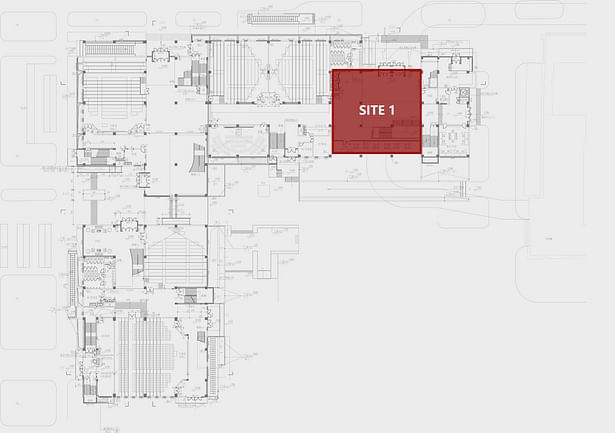 First Floor Plan of the Second Teaching Building @FEI Architects 