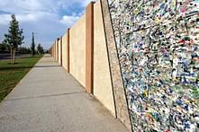 Recycled plastic blocks designed to hold similar properties to concrete