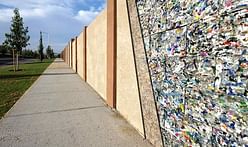Recycled plastic blocks designed to hold similar properties to concrete