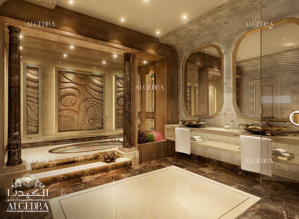 Modern bathroom in luxury villa