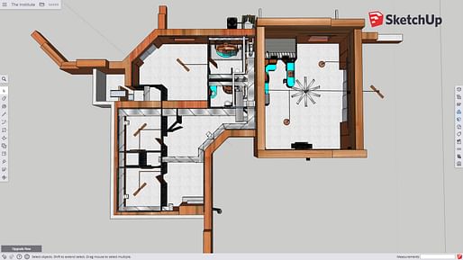 Floor plan with appliances and fixtures