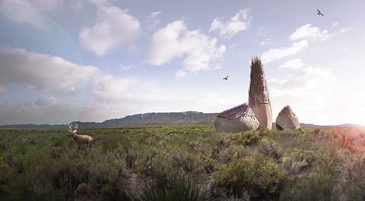 Lodgers: Serendipity in the Fly Ranch Wilderness by Zhicheng Xu and Mengqi Moon He. Image courtesy of LAGI 2020 Fly Ranch