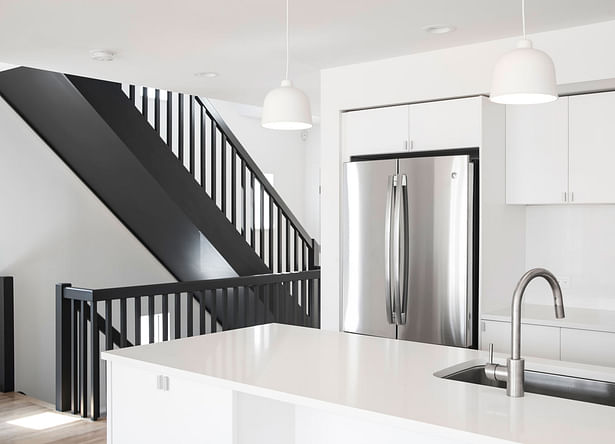 Modern, Cost-Effective Stair & Kitchen Design
