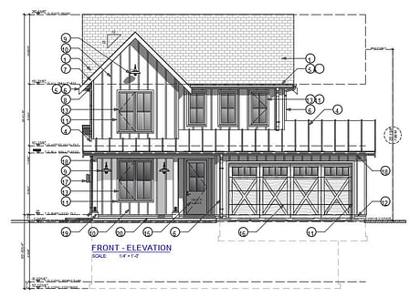 What I'm working on changes frequently as I mostly pick up small jobs as a freelance designer. Right now I've got a couple small residential renovations going as well as a large addition and a new home. Attached is the pic of the new home I'm working on. 