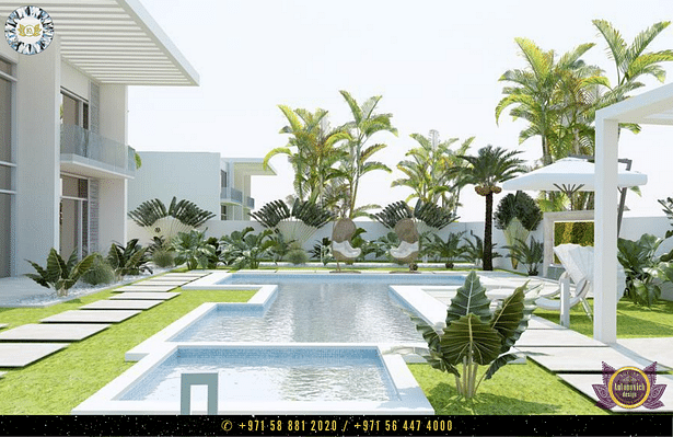 Contemporary Villa Landscape Design in Dubai