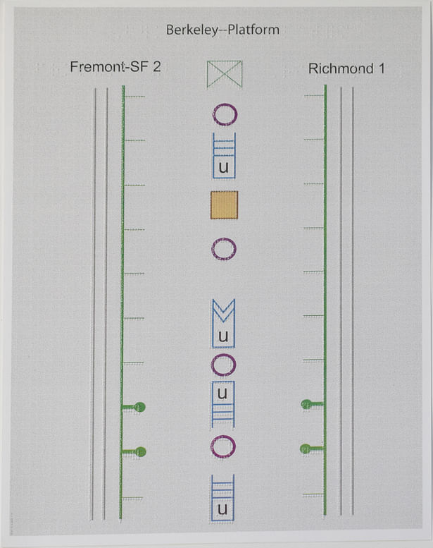 Audio-tactile map of Berkeley BART Station - Platform Level.