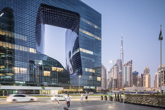 ZHA designed Opus building. Photo by Laurian Ghinitoiu