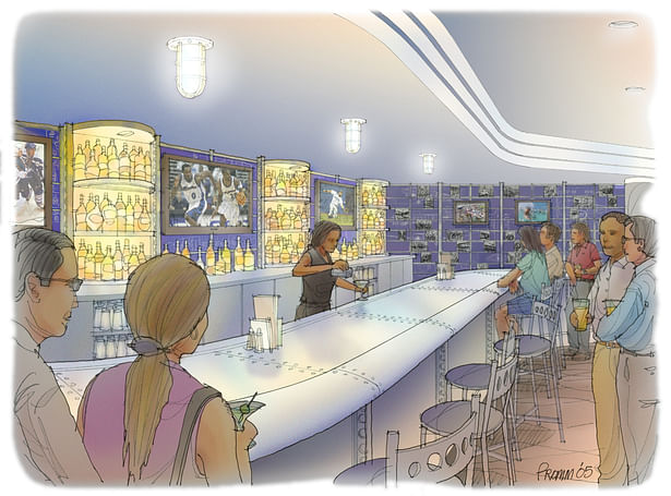 Long Beach Airport main restaurant's bar remodel