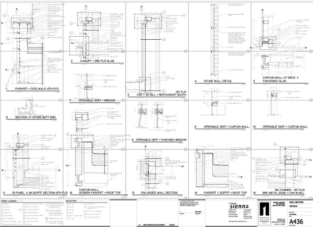 construction document details I created for the hotel