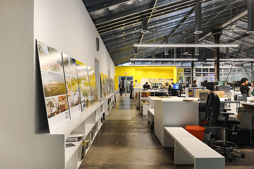 Main workspace at Studio-MLA. Photo by Amanda Ortland © Archinect. Photo was taken before COVID-19.